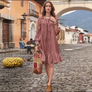 Sundance rose ruffle dress
